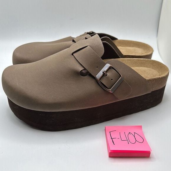 CUSHIONAIRE Women's Cork Footbed Platform Clog 7 BROWN - Picture 3 of 7